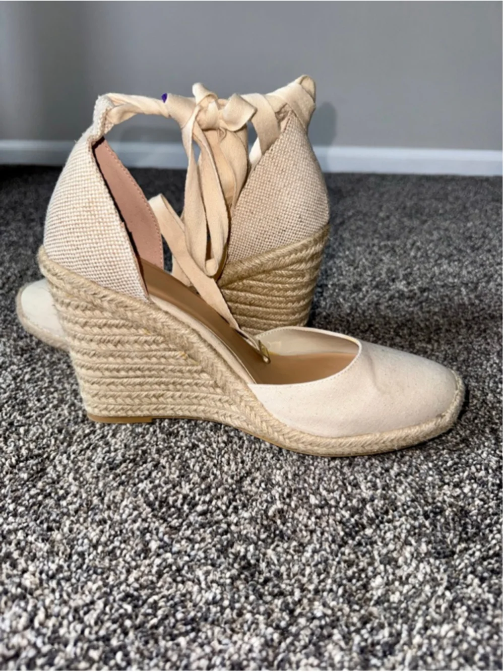 Women's Just Fab Jenala Espadrille Wedge in Ivory Size 12